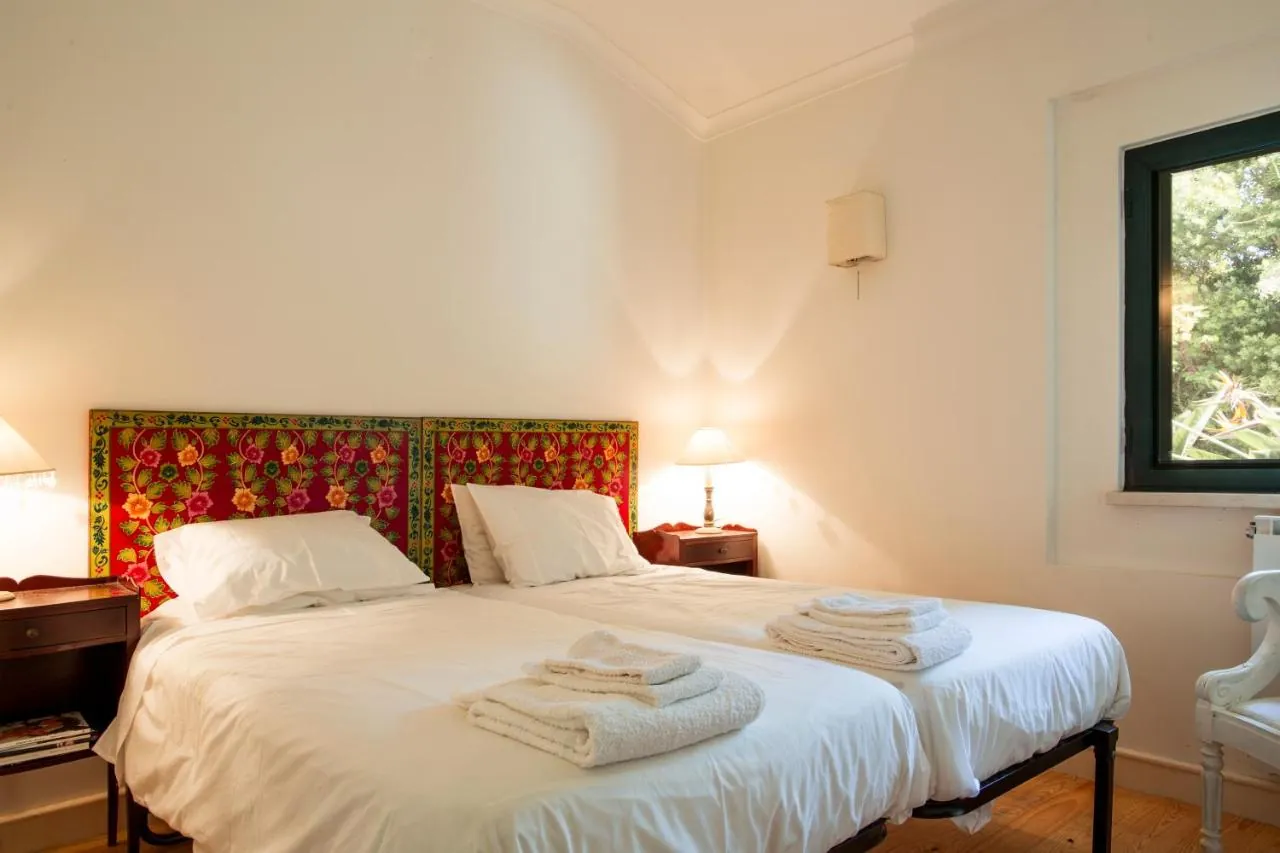 Bedroom with painted headboard